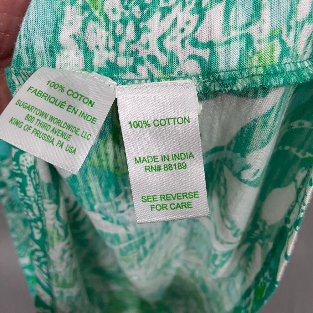 Lilly Pulitzer Sleeveless Cotton Top Green Size XXL - Picture 6 of 7